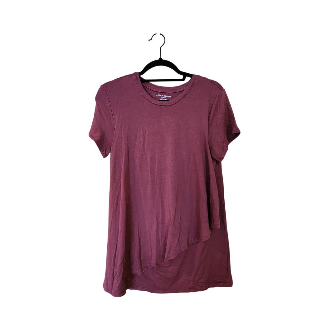 A Pea In The Pod Maternity / Nursing Asymmetrical Hem Tunic Top M